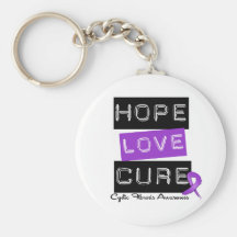 Cystic Fibrosis Hope Love Cure Key Chain