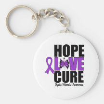 Cystic Fibrosis Hope Love Cure Key Chains
