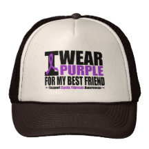 Cystic Fibrosis I Wear Purple For My Best Friend Mesh Hats