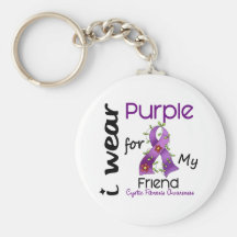 Cystic Fibrosis I Wear Purple For My Friend 43 Keychains