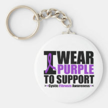 Cystic Fibrosis I Wear Purple To Support Awareness Key Chains