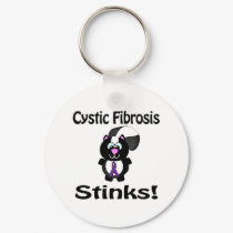 Cystic Fibrosis Stinks Skunk Awareness Design keychains