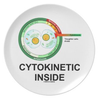 Cytokinetic Inside (Cytoplasm Division Mitosis) Dinner Plates