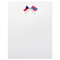 Czech and Hradec Kralove Crossed Flags Letterhead Design