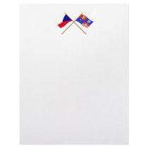 Czech and Karlovy Vary Crossed Flags Letterhead Template
