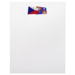 Czech and Karlovy Vary Waving Flags Letterhead Template