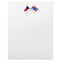 Czech and Liberec Crossed Flags Custom Letterhead