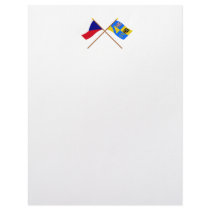 Czech and Olomouc Crossed Flags Letterhead Design