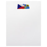 Czech and Olomouc Waving Flags Customized Letterhead