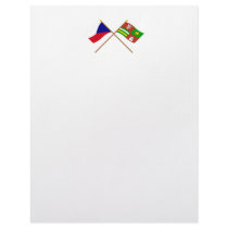 Czech and Plzen Crossed Flags Custom Letterhead
