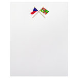Czech and Plzen Crossed Flags Custom Letterhead