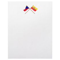 Czech and Prague Crossed Flags Customized Letterhead
