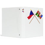 Czech and South Bohemia Crossed Flags 3 Ring Binders