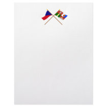 Czech and South Bohemia Crossed Flags Custom Letterhead
