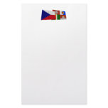 Czech and South Bohemia Waving Flags Stationery Design