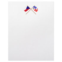 Czech and Vysocina Crossed Flags Customized Letterhead