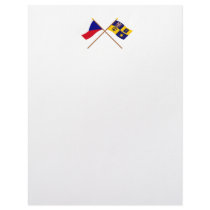 Czech and Zlin Crossed Flags Personalized Letterhead