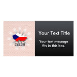 Czech Flag Map 2.0 Personalized Photo Card