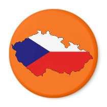 Czech flag map refrigerator magnets