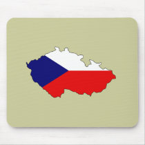 Czech flag map mousepads
