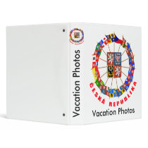 Czech Flags Pinwheel 3 Ring Binder