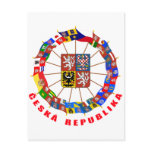 Czech Flags Pinwheel Post Cards