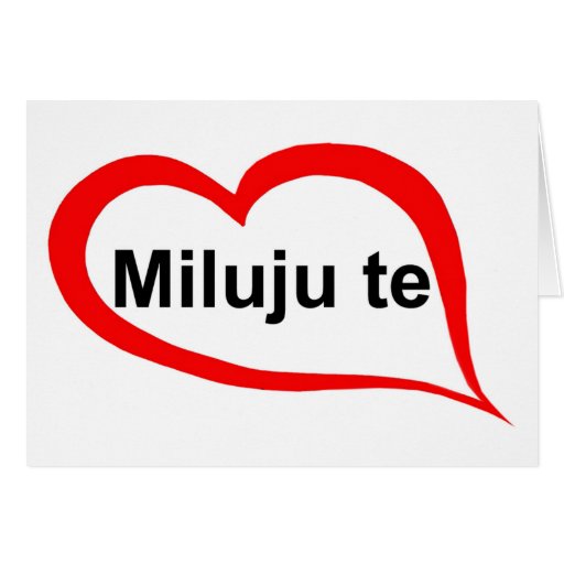 Czech I love you Greeting Cards Zazzle