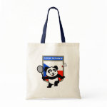This cute panda loves to play badminton! Panda holds a badminton raquet and is ready to hit the shuttle! A cute design for Czech badminton players or anyone that supports the Czech Republic badminton team!