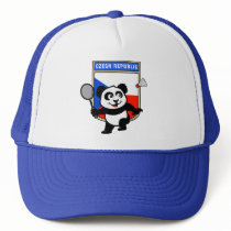 Czech Republic Badminton Panda hats by cuteunion Czech Republic Badminton Panda hats