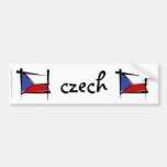 Czech Republic Brush Flag Bumper Sticker