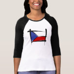 Czech Republic Brush Flag Tees