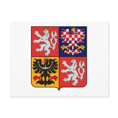 Czech Republic Coat of Arms Postcard by FlagTshirts