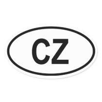 Czech Republic "CZ" Oval Sticker