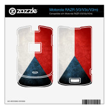 Czech Republic Flag Decal For Motorola RAZR