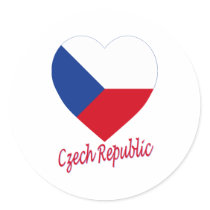 Czech Republic Flag Heart stickers by Vexillophile Czech Republic Flag Heart stickers