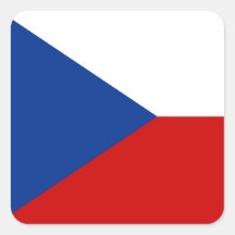 Czech Republic Flag Square Stickers
