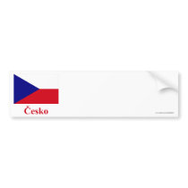 Czech Republic Flag with Name in Czech bumper stickers by Vexillophile Czech Republic Flag with Name in Czech bumper stickers