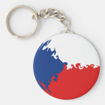 Czech Republic Gnarly Flag Key Chain
