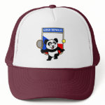 This adorable little panda loves to get out on the court and hits some balls. Panda plays in front of a large flag of Czech Republic. This is a great design for anyone who loves to play tennis, watch tennis or just loves cute pandas.