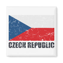 Czech Republic Vintage Flag Refrigerator Magnets