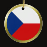 Czechia Fisheye Flag Ornament