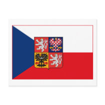 Czechoslovakia Flag w COA (light) Postcard by FlagTshirts Czechoslovakia Flag w COA (light) Postcard