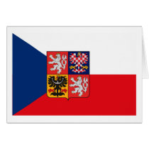 Czechoslovakia Flagw COA Greeting Card by FlagTshirts Czechoslovakia Flagw COA Greeting Card