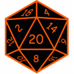 D20 Black &amp; Orange Photo Cutouts