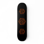 D20 Black &amp; Orange Custom Skate Board