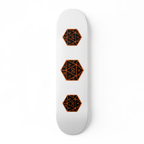 D20 Black & Orange Custom Skateboard