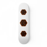 D20 Black &amp; Orange Custom Skateboard