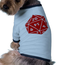 d20 die (red) dog tshirt