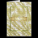 D2 Gold Antique White Damask Silk Template cards
