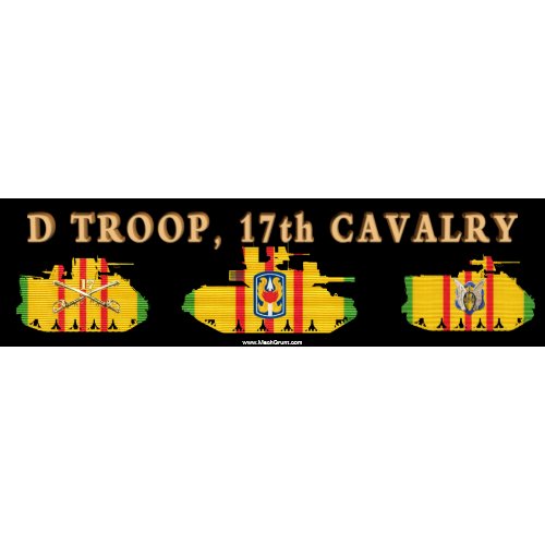 D/17th Cavalry VSR Armored Vehicles Bumper Sticker bumpersticker